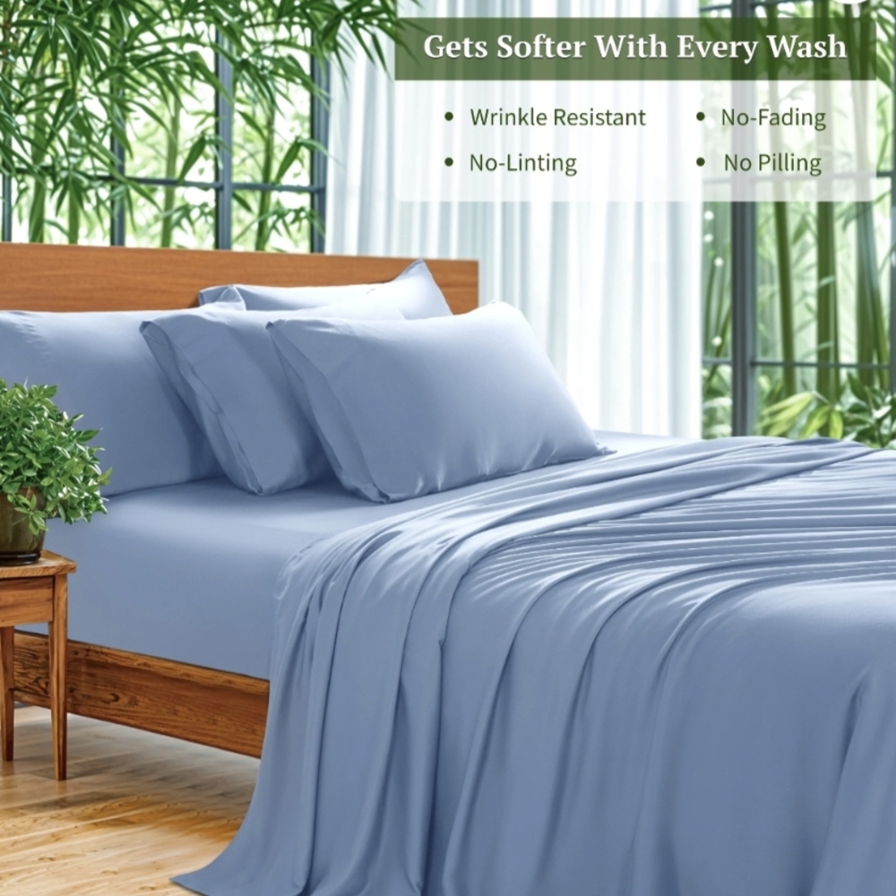 Bamboo And Microfiber Sheets Set - Picture 2 of 3